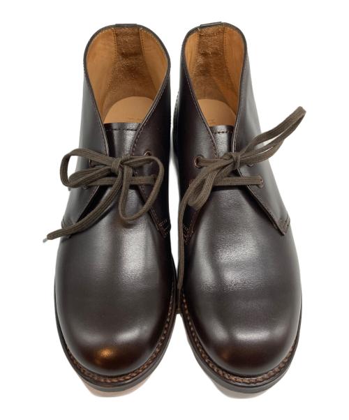 MARGARET HOWELL（マーガレットハウエル）MARGARET HOWELL (マーガレットハウエル) ベビーカーフレザーチャッカーブーツ ブラウン サイズ:4 未使用品の古着・服飾アイテム