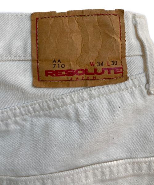 RESOLUTE（リゾルト）RESOLUTE (リゾルト) AA710デニムパンツ ホワイト サイズ:W34×L30の古着・服飾アイテム