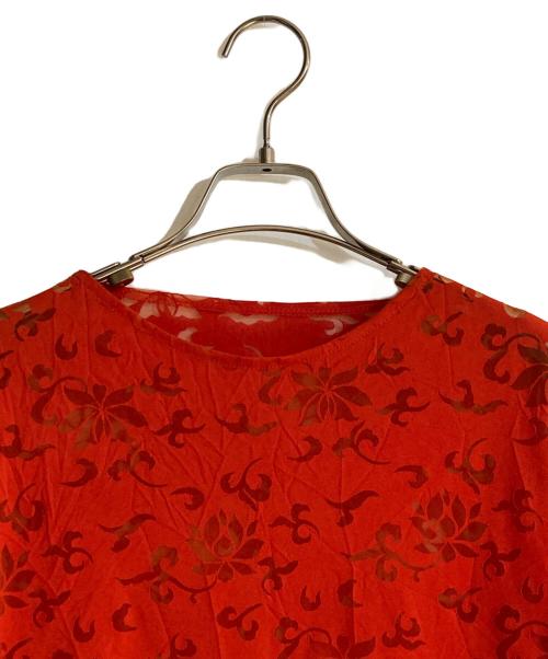 YOHJI YAMAMOTO（ヨウジヤマモト）YOHJI YAMAMOTO (ヨウジヤマモト) アーカイブメッシュカットソー オレンジ サイズ:Sの古着・服飾アイテム