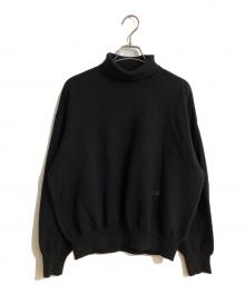 BALENCIAGA（バレンシアガ）の古着「BB刺繍オールドタートルネックニット」｜ブラック