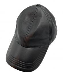 DIESEL（ディーゼル）の古着「レザーベースボールキャップ」｜ブラウン