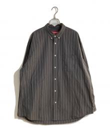 SUPREME（シュプリーム）の古着「Loose Fit Stripe Shirt/ ルーズフィットストライプシャツ」｜グレー