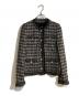 PINK HOUSE（ピンクハウス）の古着「パールボタンツイードジャケット」｜ブラック