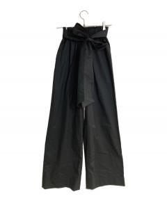 中古・古着通販】HYKE (ハイク) タックワイドデニムパンツ ブラック