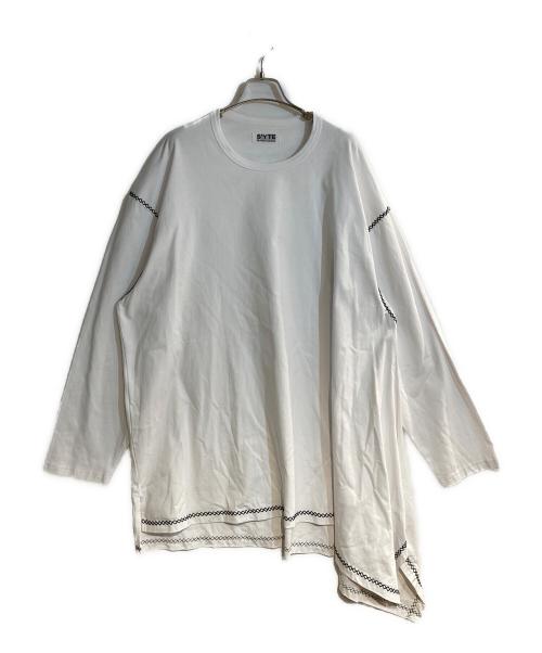 s'yte（サイト）s'yte (サイト) アシンメトリーロングスリーブカットソー ホワイト サイズ:3の古着・服飾アイテム