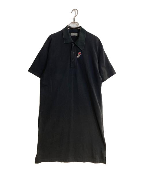 Yohji Yamamoto pour homme（ヨウジヤマモト プールオム）Yohji Yamamoto pour homme (ヨウジヤマモト プールオム) ロングスリーブポロシャツワンピース ブラック サイズ:3の古着・服飾アイテム