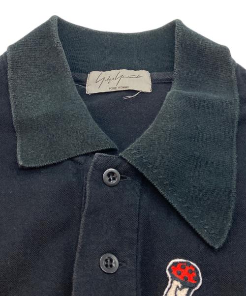 Yohji Yamamoto pour homme（ヨウジヤマモト プールオム）Yohji Yamamoto pour homme (ヨウジヤマモト プールオム) ロングスリーブポロシャツワンピース ブラック サイズ:3の古着・服飾アイテム