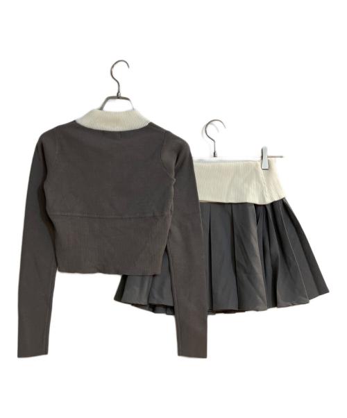 darich（ダーリッチ）darich (ダーリッチ) ニットセットアップ グレー サイズ:FREEの古着・服飾アイテム