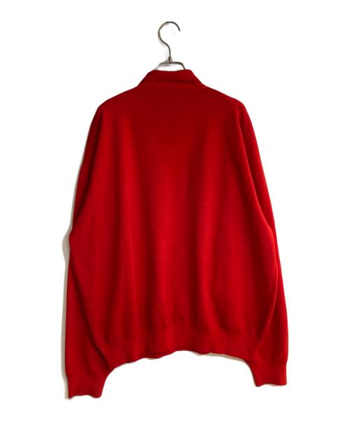 OWNNESS（オゥネス）OWNNESS (オゥネス) 25FW SNOW WASH スムース ニット ポロシャツ レッド サイズ:Ｌの古着・服飾アイテム