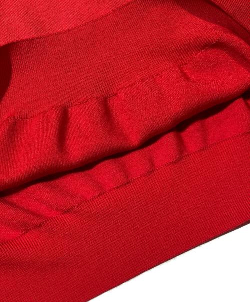 OWNNESS（オゥネス）OWNNESS (オゥネス) 25FW SNOW WASH スムース ニット ポロシャツ レッド サイズ:Ｌの古着・服飾アイテム