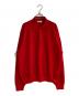 OWNNESS（オゥネス）の古着「25FW SNOW WASH スムース ニット ポロシャツ」｜レッド
