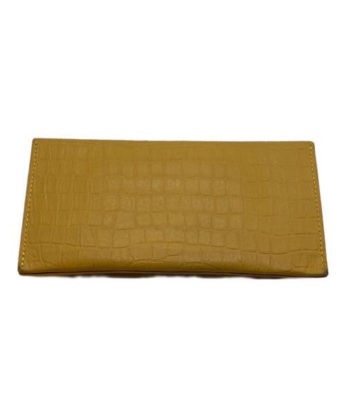 chi wata（チワタ）CHI WATA (チワタ) レザーウォレット イエローの古着・服飾アイテム