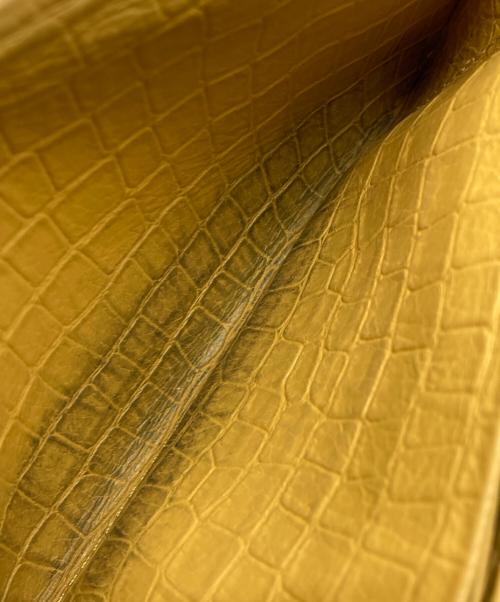 chi wata（チワタ）CHI WATA (チワタ) レザーウォレット イエローの古着・服飾アイテム