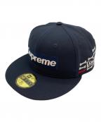New Era×SUPREMEニューエラ×シュプリーム）の古着「Bones Box Logo Cap/ボーンズボックスロゴキャップ」｜ネイビー