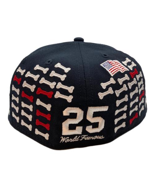 New Era（ニューエラ）New Era (ニューエラ) Supreme (シュプリーム) Bones Box Logo Cap/ボーンズボックスロゴキャップ ネイビー サイズ:7 1/4 57.7cmの古着・服飾アイテム