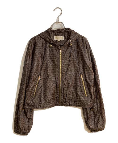 MICHAEL MICHAEL KORS（マイケル マイケルコース）MICHAEL MICHAEL KORS (マイケル マイケルコース) フーデッド パターンジャケット ブラウン サイズ:S 未使用品の古着・服飾アイテム