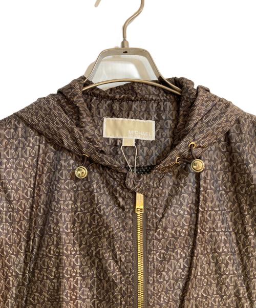 MICHAEL MICHAEL KORS（マイケル マイケルコース）MICHAEL MICHAEL KORS (マイケル マイケルコース) フーデッド パターンジャケット ブラウン サイズ:S 未使用品の古着・服飾アイテム