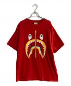 A BATHING APEアベイシングエイプ）の古着「COLORS SHARK TEE/カラーズシャークティ」｜レッド