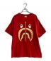 A BATHING APE（アベイシングエイプ）の古着「COLORS SHARK TEE/カラーズシャークティ」｜レッド