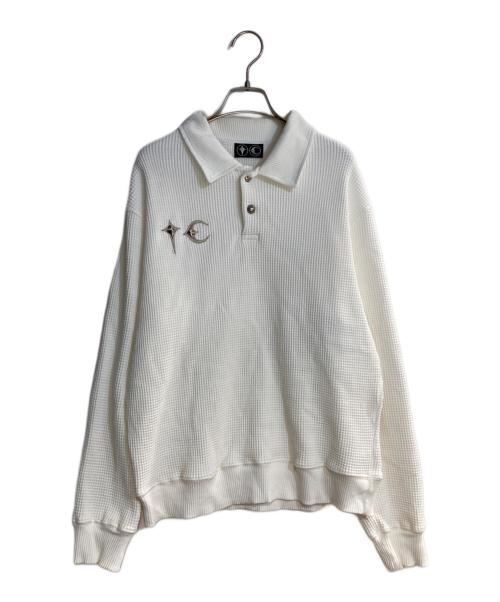 THUG CLUB（サグ クラブ）THUG CLUB (サグ クラブ) フロントロゴ サーマルスウェット ホワイト サイズ:2の古着・服飾アイテム