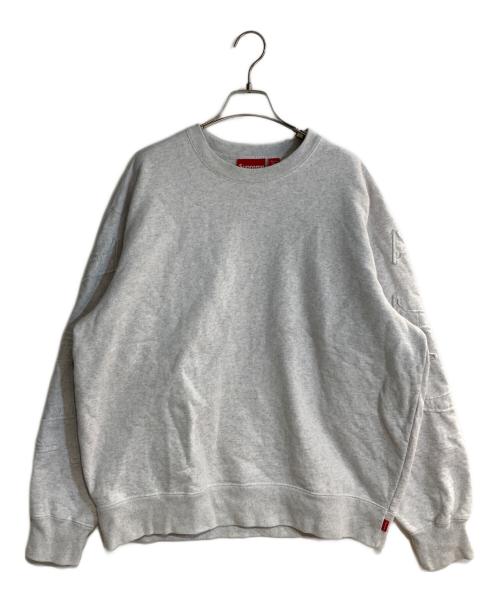 SUPREME（シュプリーム）Supreme (シュプリーム) 22SS Tonal Applique Crewneck グレー サイズ:Mの古着・服飾アイテム