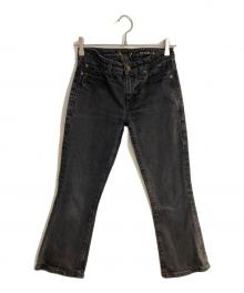 Saint Laurent Paris（サンローランパリ）の古着「クロップドデニムパンツ」｜ブラック