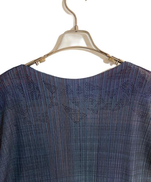 M.&KYOKO（エムアンドキョウコ）M.&KYOKO (エムアンドキョウコ) グラデーションニットプリーツワンピース ブルー サイズ:FREEの古着・服飾アイテム