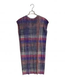 M.&KYOKO（エムアンドキョウコ）の古着「グラデーションニットプリーツワンピース」｜レッド