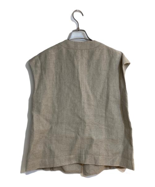 Conte（コンテ）Conte (コンテ) ツイード ノースリーブベスト ベージュ サイズ:不明の古着・服飾アイテム