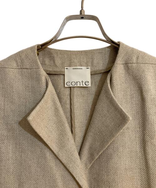 Conte（コンテ）Conte (コンテ) ツイード ノースリーブベスト ベージュ サイズ:不明の古着・服飾アイテム