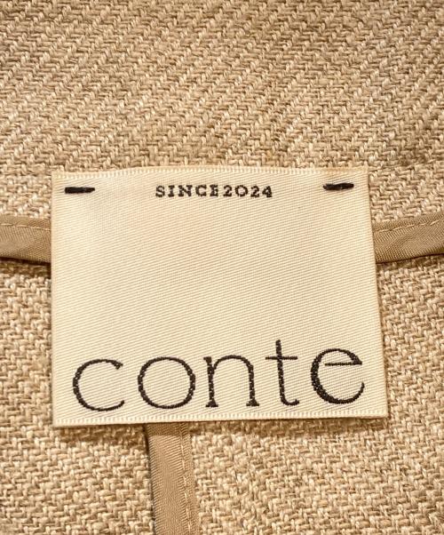 Conte（コンテ）Conte (コンテ) ツイード ノースリーブベスト ベージュ サイズ:不明の古着・服飾アイテム