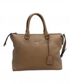 PRADAプラダ）の古着「2WAYレザーショルダーバッグ」｜ブラウン