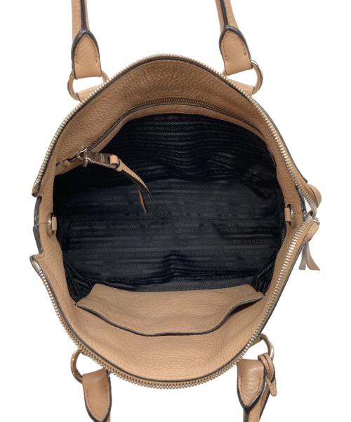 PRADA（プラダ）PRADA (プラダ) 2WAYレザーショルダーバッグ ブラウンの古着・服飾アイテム