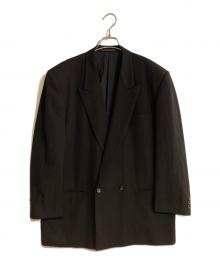 COMME des GARCONS HOMME（コムデギャルソン オム）の古着「ピークドラペルテーラードジャケット」｜ネイビー