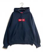 ）の古着「24AW Box Logo Hooded Sweatshirt "Navy"/ボックスロゴフーディスウェットシャツ」｜ネイビー