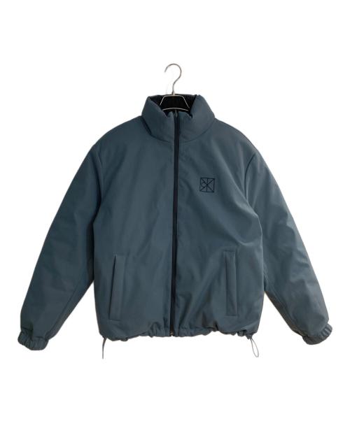 Calvin Klein Jeans（カルバンクラインジーンズ）Calvin Klein Jeans (カルバンクラインジーンズ) ロングスリーブ ナイロン リバーシブル オールプリント ダウンジャケット グリーン サイズ:Sの古着・服飾アイテム