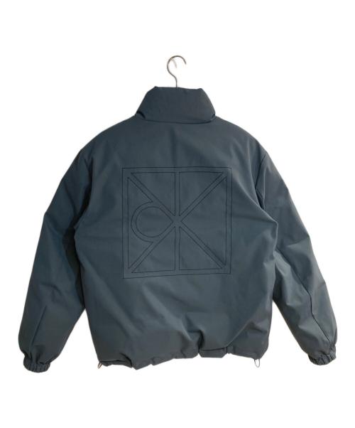 Calvin Klein Jeans（カルバンクラインジーンズ）Calvin Klein Jeans (カルバンクラインジーンズ) ロングスリーブ ナイロン リバーシブル オールプリント ダウンジャケット グリーン サイズ:Sの古着・服飾アイテム