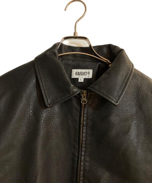 HAIGHT（ヘイト）HAIGHT (ヘイト) PU LEATHER JACKET フレイムパターンPUレザージャケット ブラック サイズ:Ｌの古着・服飾アイテム