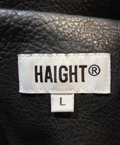 HAIGHT（ヘイト）HAIGHT (ヘイト) PU LEATHER JACKET フレイムパターンPUレザージャケット ブラック サイズ:Ｌの古着・服飾アイテム