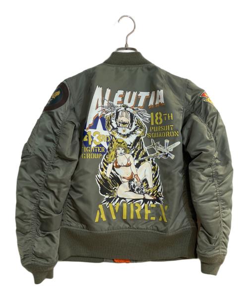 AVIREX（アヴィレックス）AVIREX (アヴィレックス) MA-1フライトジャケット グリーン サイズ:Fの古着・服飾アイテム