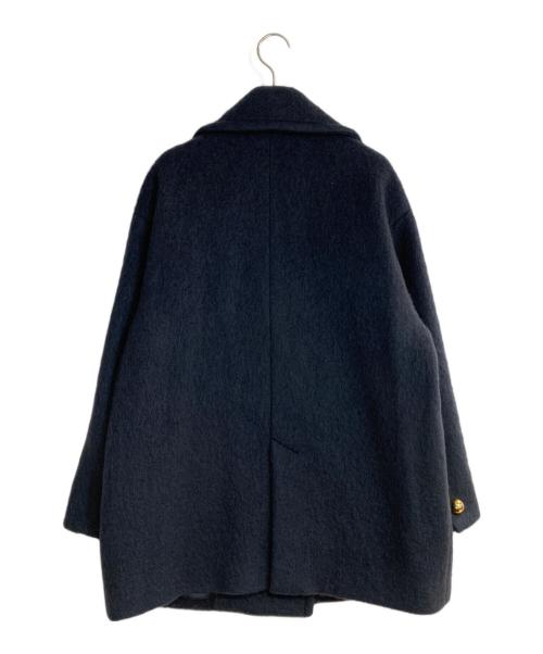 Diagram GRACE CONTINENTAL（ダイアグラム グレースコンチネンタル）Diagram GRACE CONTINENTAL (ダイアグラム グレースコンチネンタル) モヘヤシャギーPコート ネイビー サイズ:36の古着・服飾アイテム