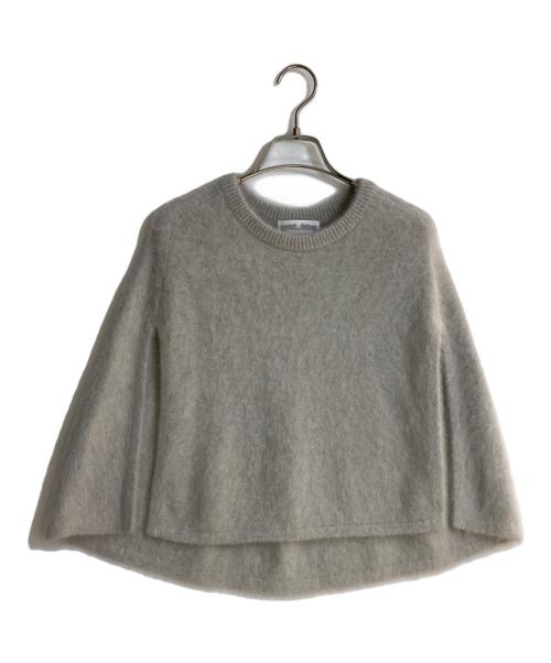 BEARDSLEY（ビアズリー）BEARDSLEY (ビアズリー) ファーニットポンチョ グレー サイズ:FREEの古着・服飾アイテム