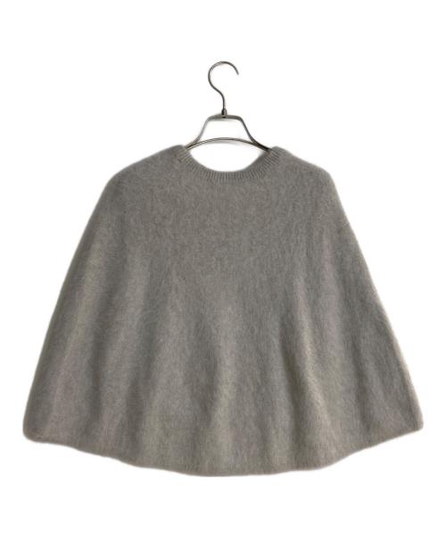 BEARDSLEY（ビアズリー）BEARDSLEY (ビアズリー) ファーニットポンチョ グレー サイズ:FREEの古着・服飾アイテム