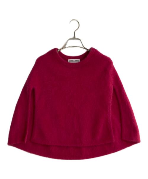 BEARDSLEY（ビアズリー）BEARDSLEY (ビアズリー) ファーニットポンチョ ピンク サイズ:FREEの古着・服飾アイテム