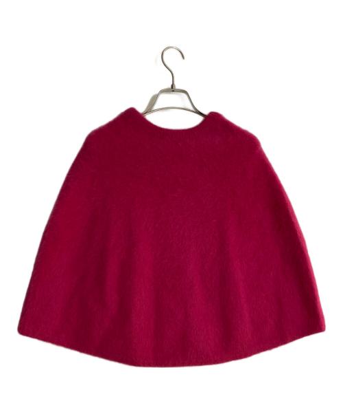 BEARDSLEY（ビアズリー）BEARDSLEY (ビアズリー) ファーニットポンチョ ピンク サイズ:FREEの古着・服飾アイテム