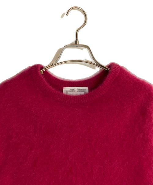 BEARDSLEY（ビアズリー）BEARDSLEY (ビアズリー) ファーニットポンチョ ピンク サイズ:FREEの古着・服飾アイテム