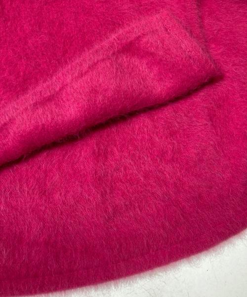 BEARDSLEY（ビアズリー）BEARDSLEY (ビアズリー) ファーニットポンチョ ピンク サイズ:FREEの古着・服飾アイテム