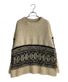 BEARDSLEY（ビアズリー）の古着「ビッグフェアアイル柄プルオーバー」｜アイボリー