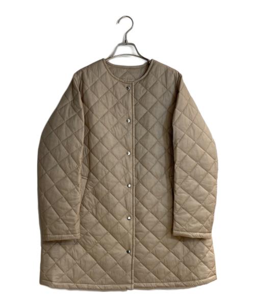 MACKINTOSH（マッキントッシュ）MACKINTOSH (マッキントッシュ) Tilbury Nocollar middle ティル キルティングコート ベージュ サイズ:38の古着・服飾アイテム