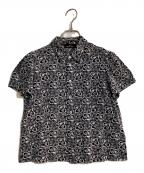 tricot COMME des GARCONSトリココムデギャルソン）の古着「ペイズリー柄丸襟シャツ」｜ネイビー